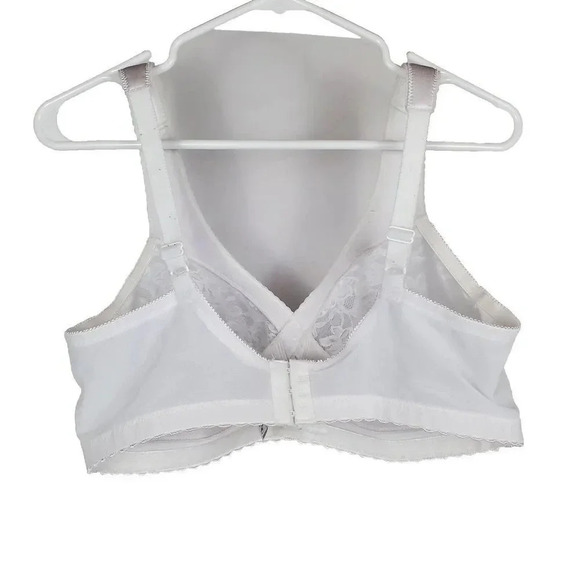 Women's GLAMORISE Full Figure Coverage MagicLift Wireless Bra White CH490 SZ 42C - Picture 3 of 8